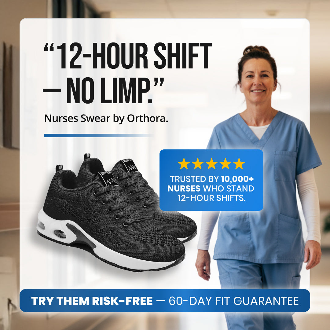 Orthora Pro – 12-timmars bekväma skor för lindring av häl- och plantarfasciit (Unisex) (Köp en, få en gratis)