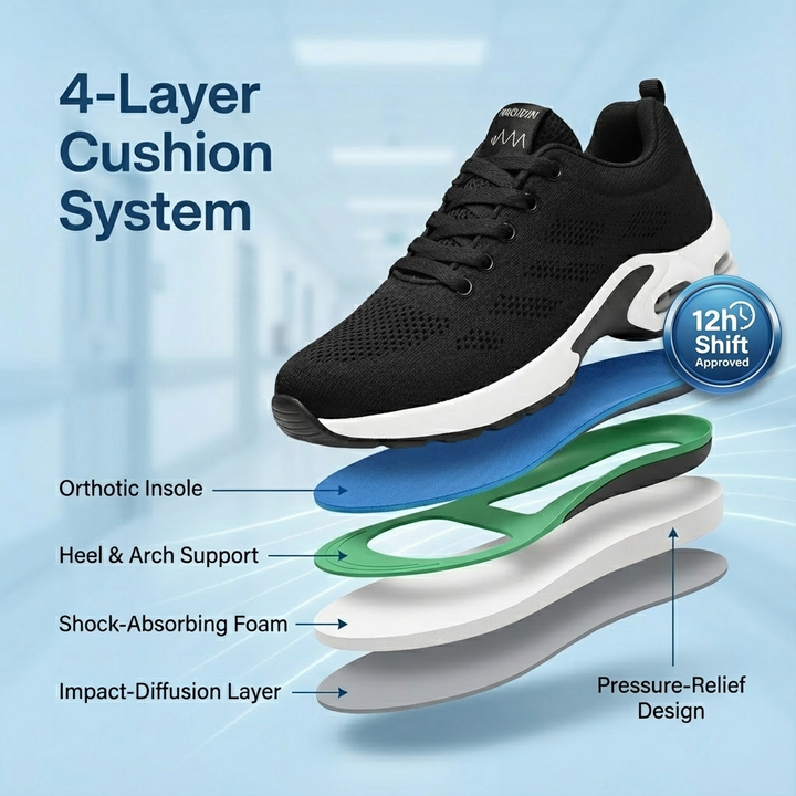 Orthora Pro – 12-timmars skift skor för lindring av häl- och plantarfasciit (Unisex)
