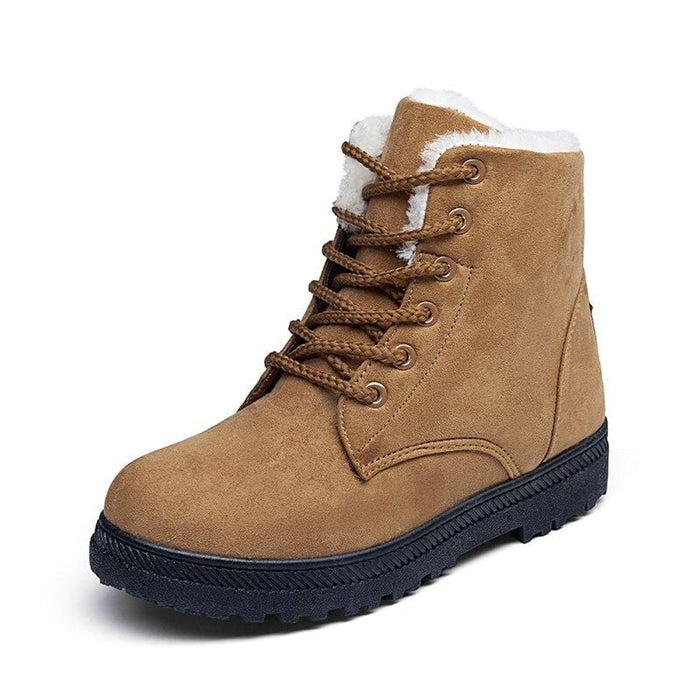 Dam Varmfodrade Boots med Snörning och Fotvalvsstöd