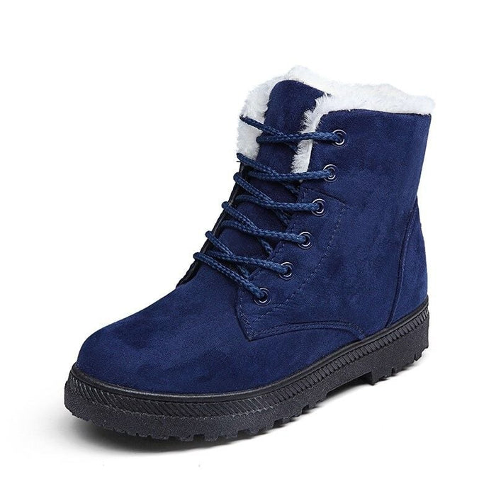 Dam Varmfodrade Boots med Snörning och Fotvalvsstöd