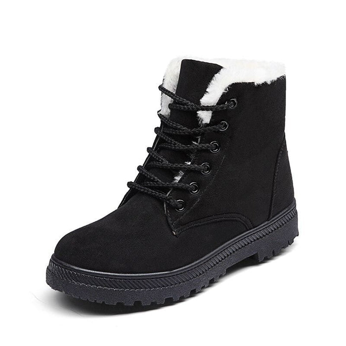Dam Varmfodrade Boots med Snörning och Fotvalvsstöd