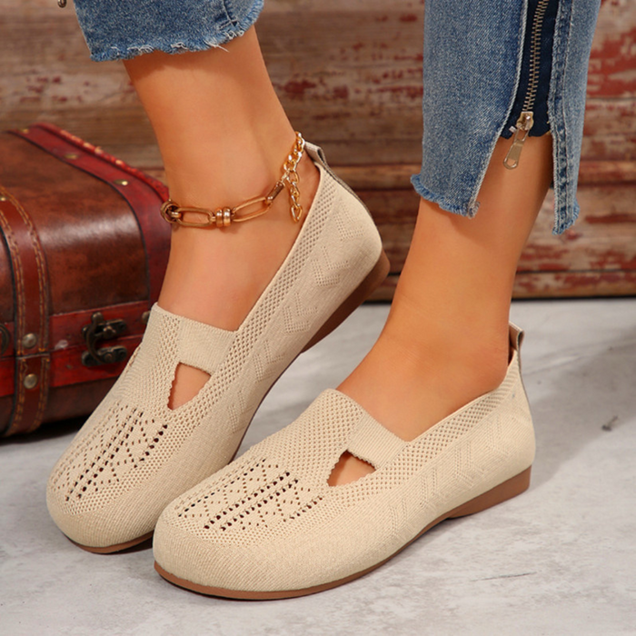 Dam Slip-On Loafers med Rundad Tå och Mjuk Innersula