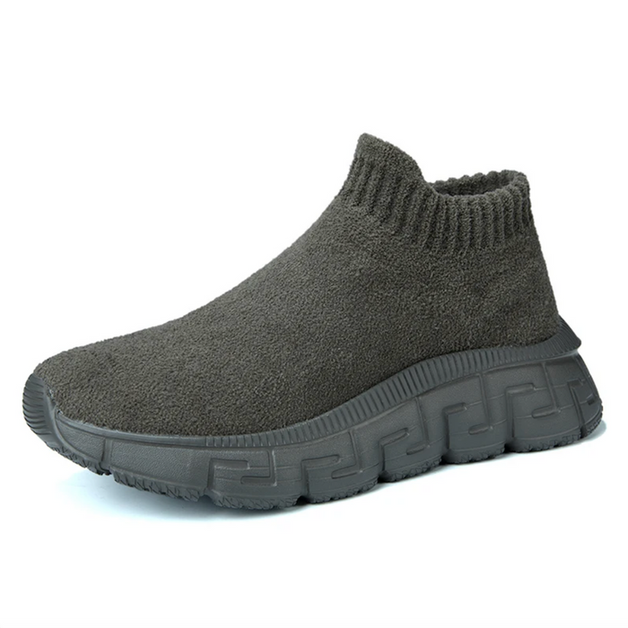 Herr Slip-On Sneakers med Hög Krage och Ortopedisk Sulstöd