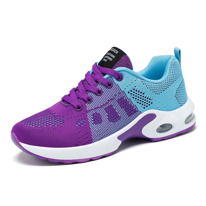 Vita lätta mesh-sneakers för dam