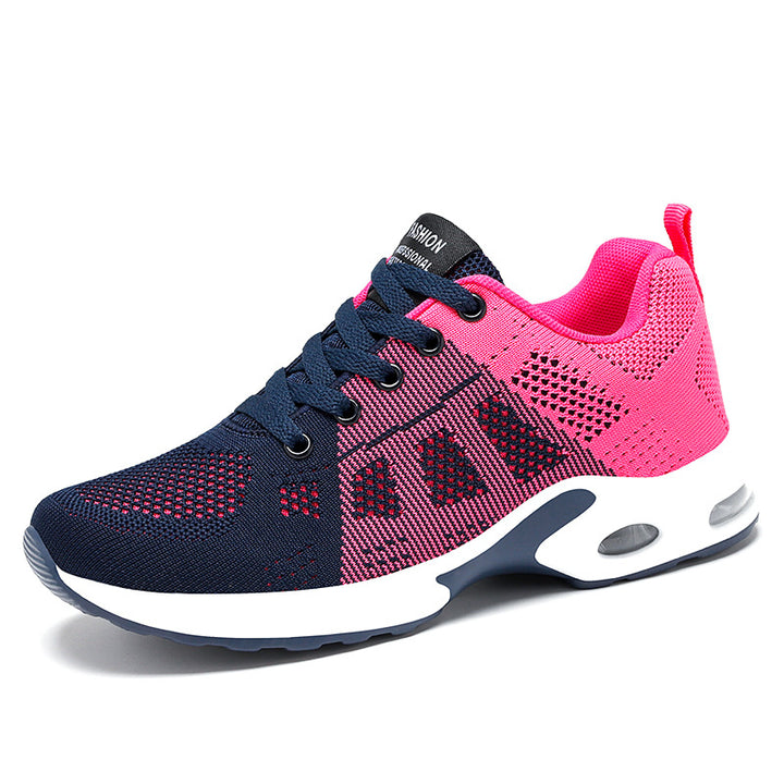 Vita lätta mesh-sneakers för dam