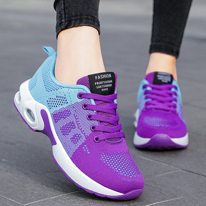 Vita lätta mesh-sneakers för dam