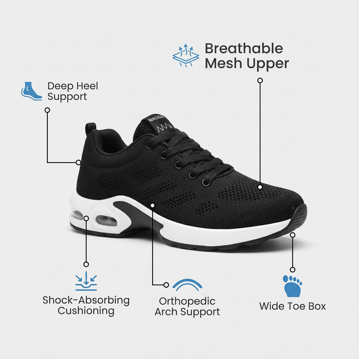 Orthora Pro — 12-timmars skift skor för lindring av fot-, knä- och ryggsmärtor hela dagen