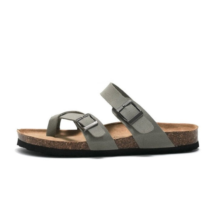 Dam Ortopedisk Sandal Cork Fotbädd Justerbara Spännen