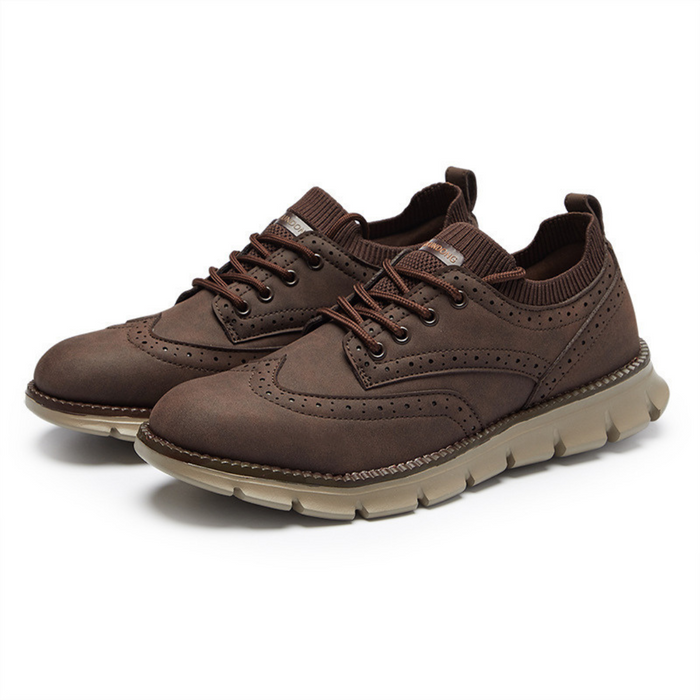 Herr Ortopediska Sneakers med Brogue-Detaljer