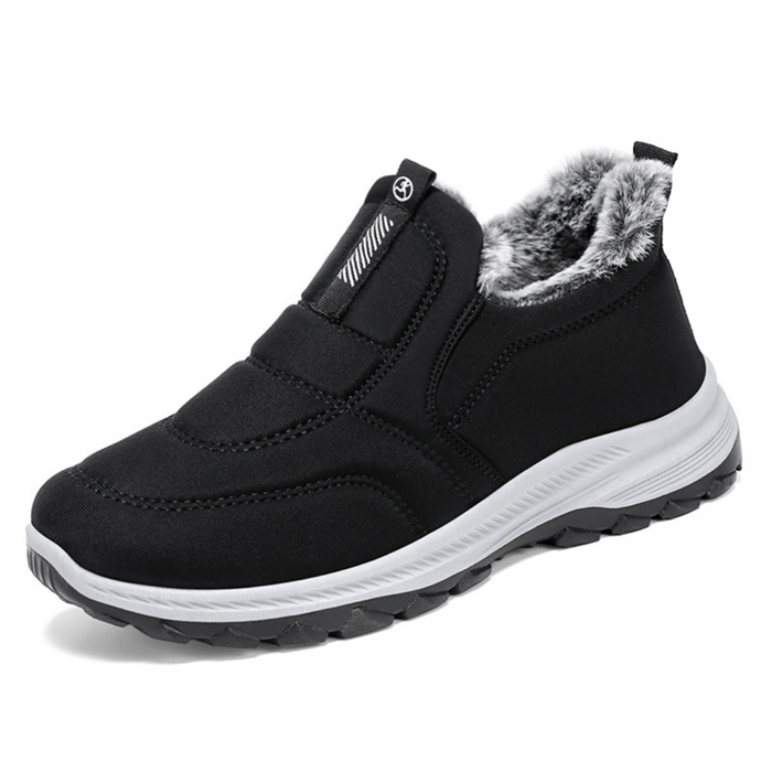 Herr Slip-On Ankelstövlar med Fuskpäls och Halkskydd