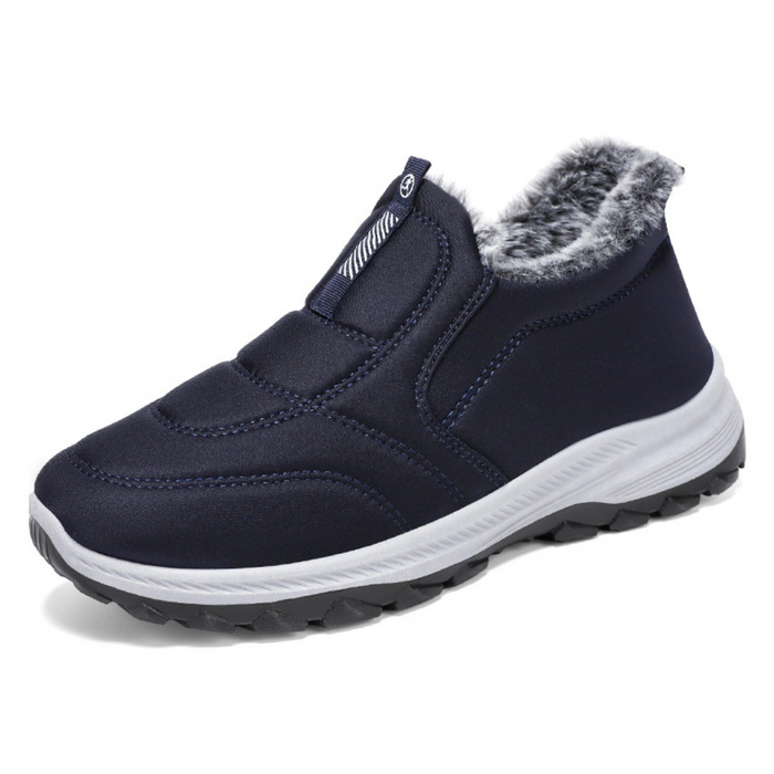 Herr Slip-On Ankelstövlar med Fuskpäls och Halkskydd