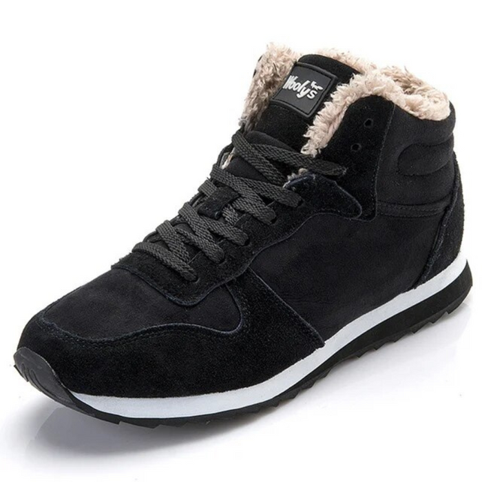Dam Vadderade Höga Sneakers med Konstgjord Päls