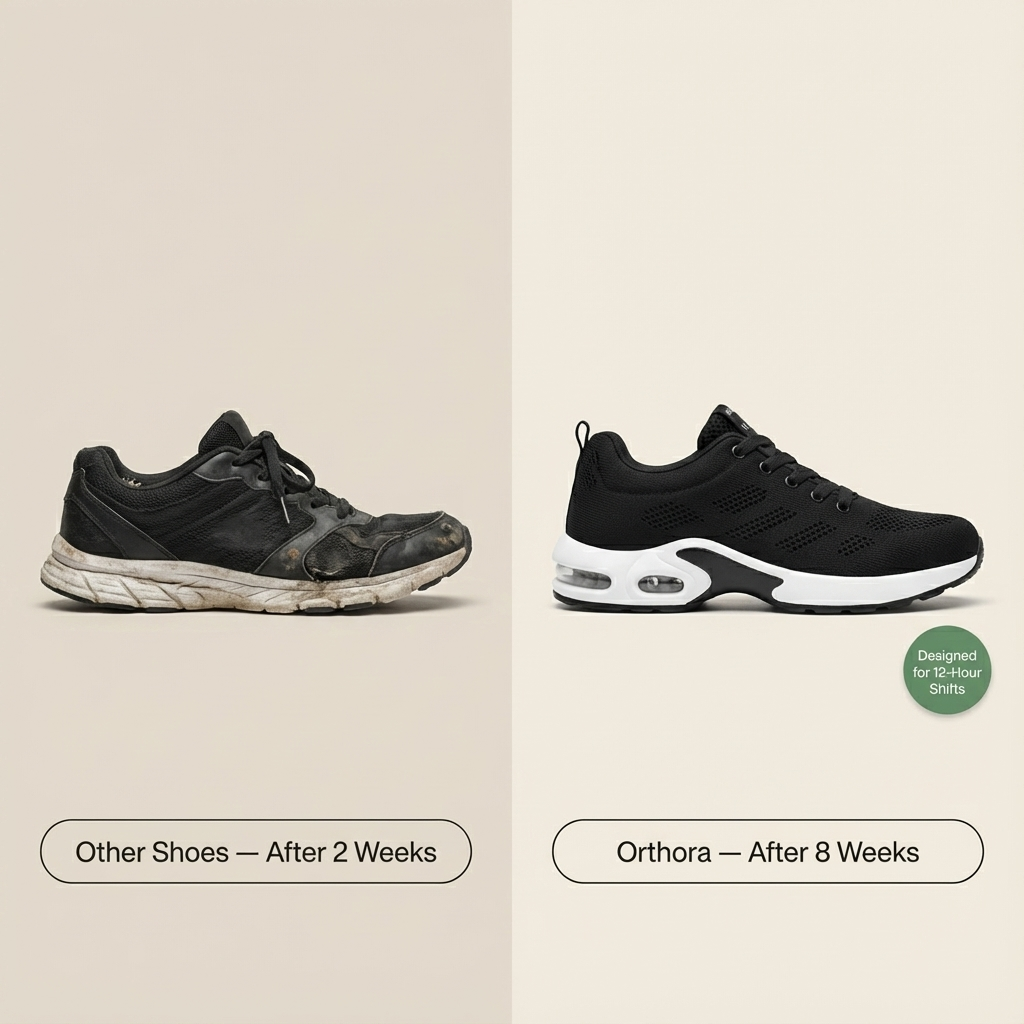 Orthora Pro – 12-timmars bekväma skor för lindring av häl- och plantarfasciit (Unisex) (Köp en, få en gratis)