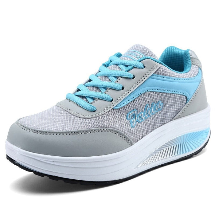 Dam Ortopediska Plattformssneakers Promenadskor Stötdämpande