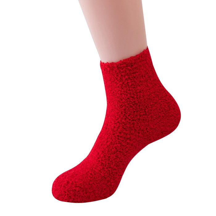 Fluffiga Ankelsockor med Varm Plyschfoder för Vinter