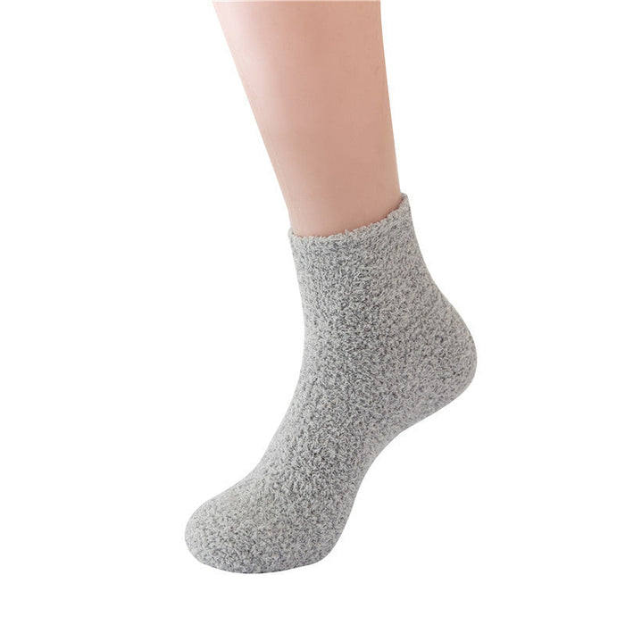 Fluffiga Ankelsockor med Varm Plyschfoder för Vinter