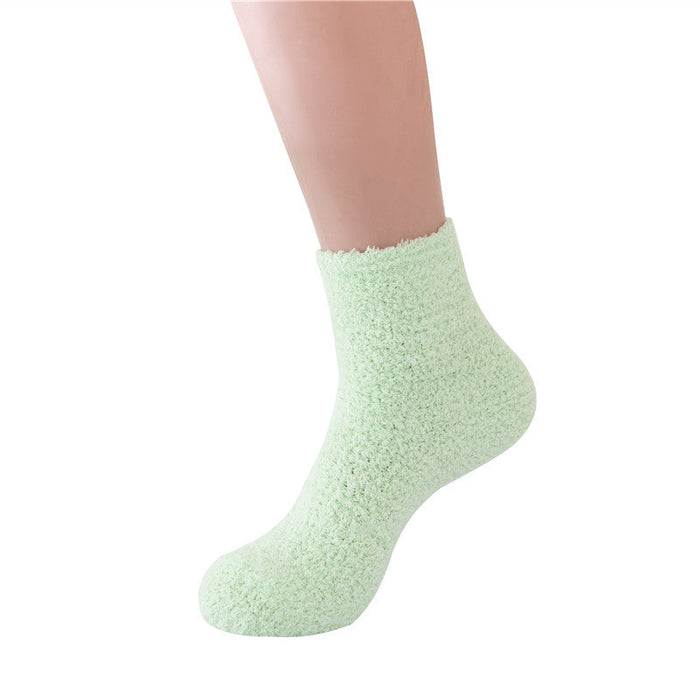 Fluffiga Ankelsockor med Varm Plyschfoder för Vinter