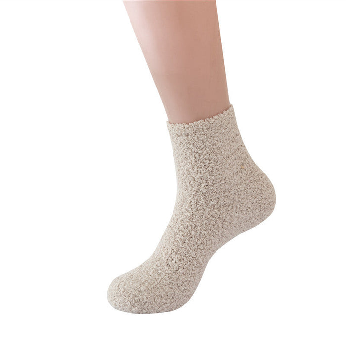 Fluffiga Ankelsockor med Varm Plyschfoder för Vinter