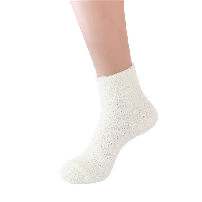 Fluffiga Ankelsockor med Varm Plyschfoder för Vinter