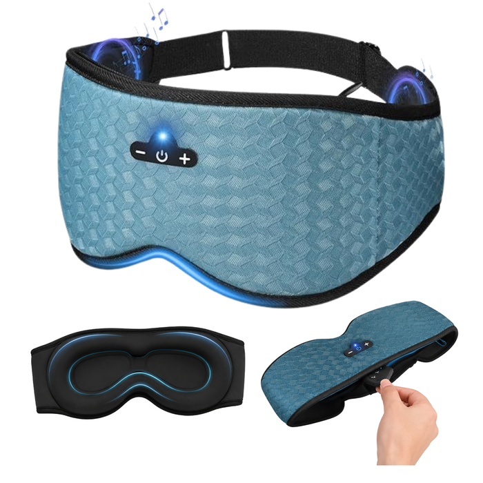 Sovmask med 3D-formade Ögonkupor och Bluetooth-ljud