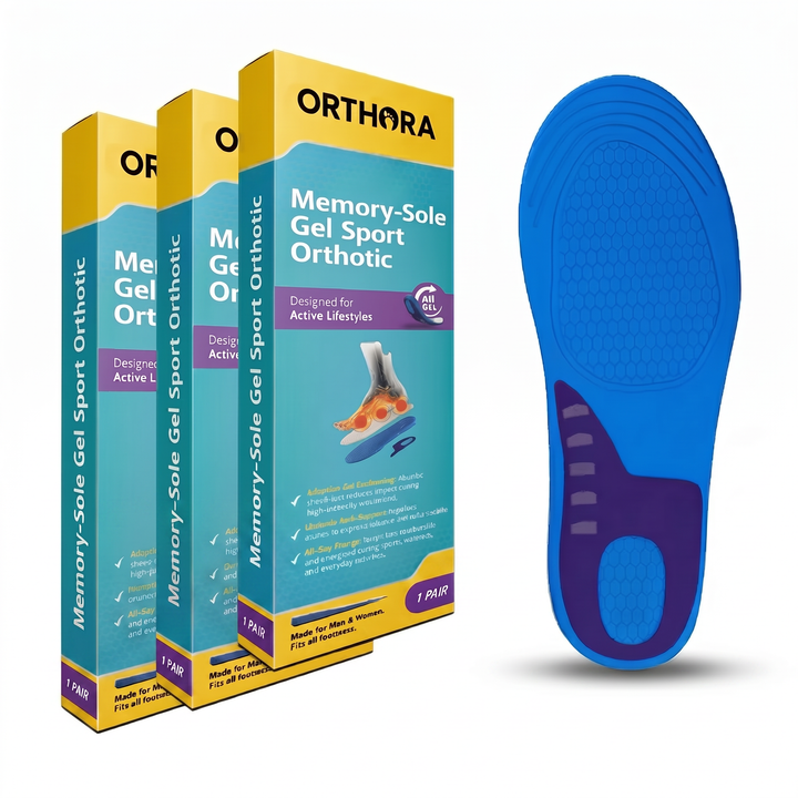 3-Pack Memory-Sole Gel Sport Ortopediska Inlägg