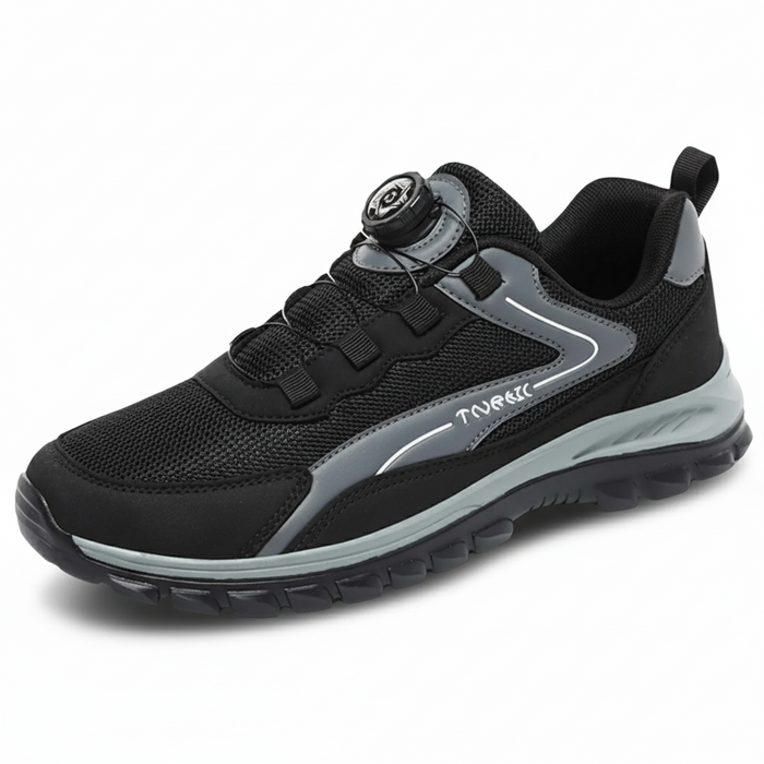 GRW Men Orthopedic Shoes Breathable Mesh Rotating Button Lightweight Active Walking