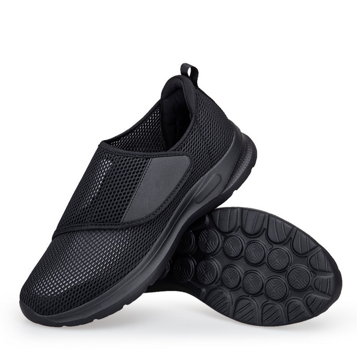 Dam Ortopediska Mesh Sneakers med Kardborreband och Hälstöd
