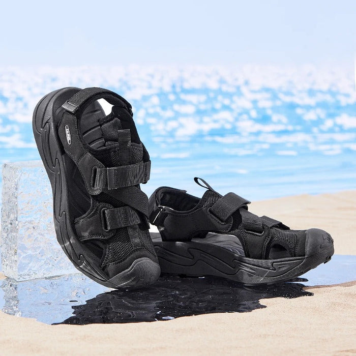Lätta Sportiga Sandaler med Kardborreband och Tåskydd