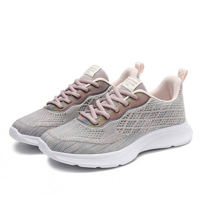 Dam Mesh Sneakers med Ortopedisk Sula och Andningsbar Design