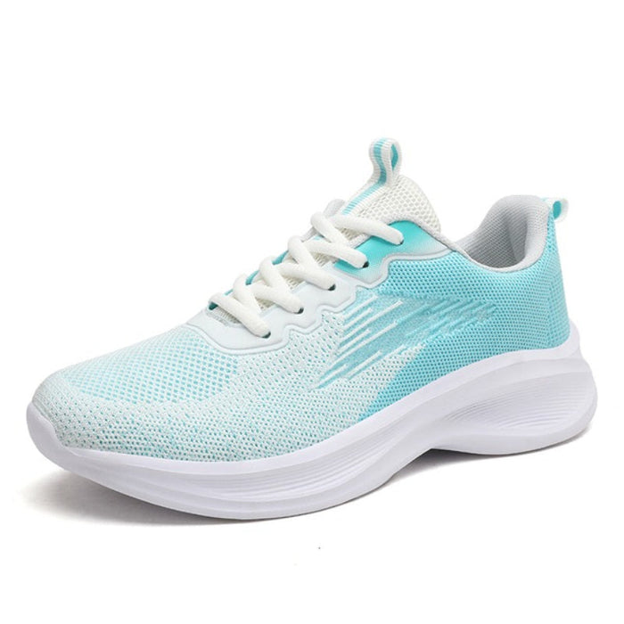 Dam Sneakers med Tjock Sula och Gradientmönster