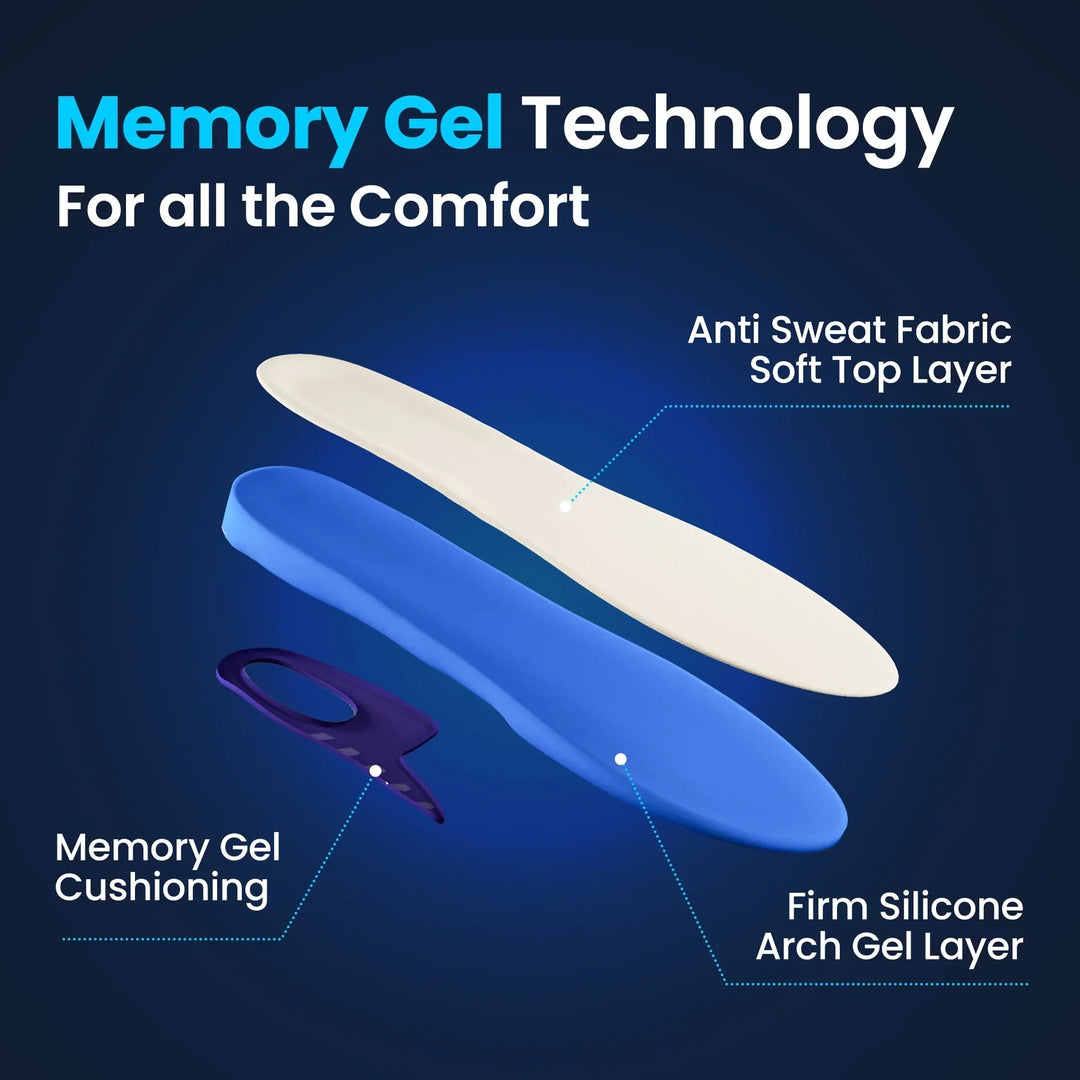 Memory-Sole Gel Sport Ortopediska Inlägg