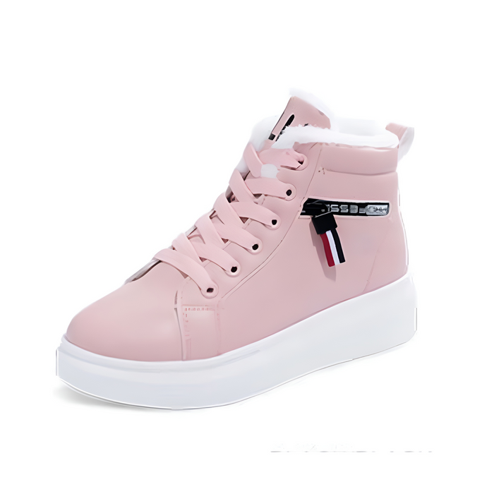 Dam Platåsneakers med Hög Sula och Snörning