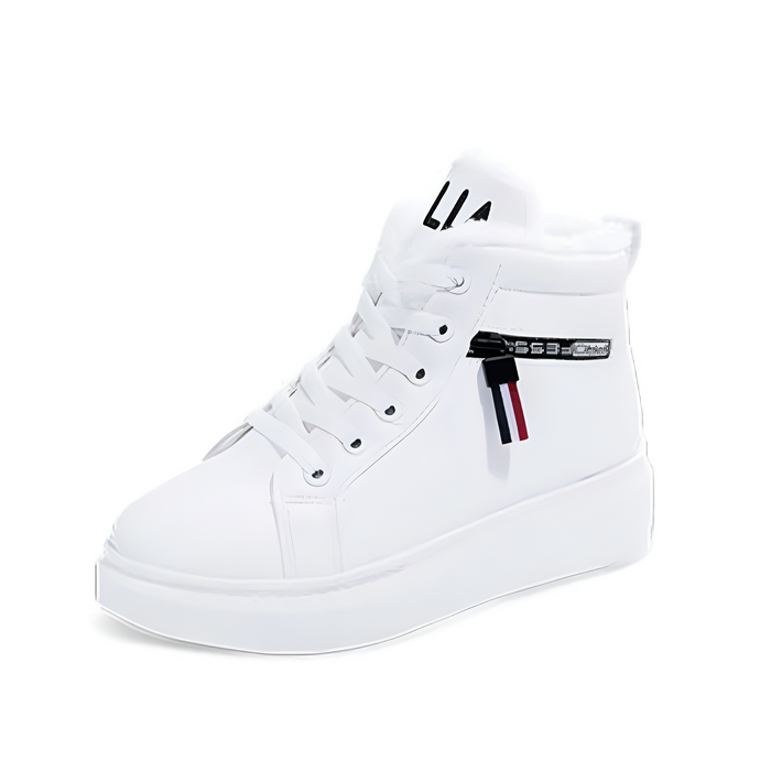 Dam Platåsneakers med Hög Sula och Snörning