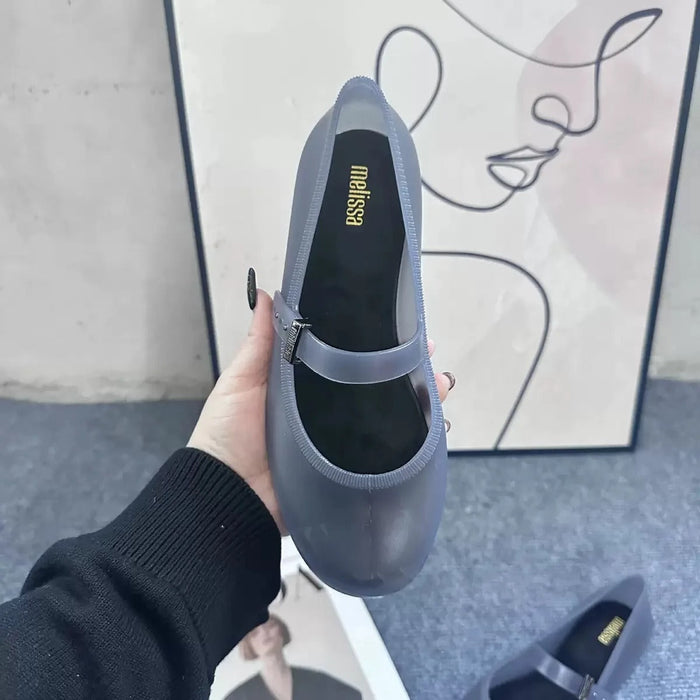 Dam Ballerinaskor med Rosett och Glittrig Finish